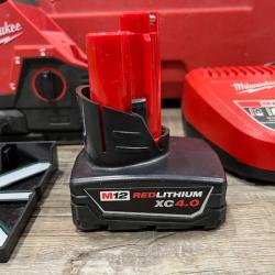 AS-IS Milwaukee 12-Volt Lithium-Ion Cordless Green 250 ft. 3-Plane Laser Level Kit
