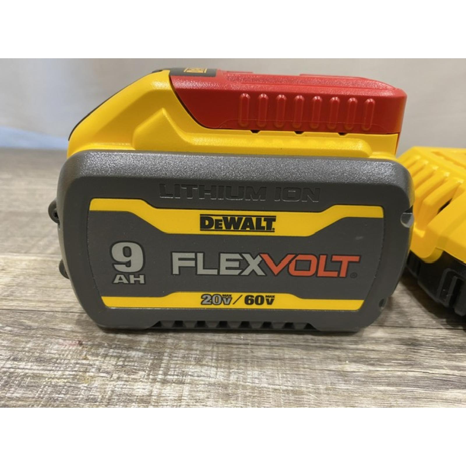 AS-IS DEWALT 20V/60V MAX FLEXVOLT Lithium-Ion 9.0Ah Battery and Charger Starter Kit