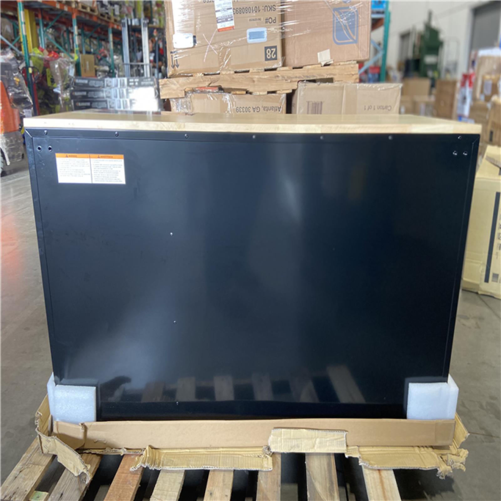 DALLAS LOCATION - Husky Modular Tool Storage 52 in. W x 20 in. D Standard Duty Black Mobile Workbench Cabinet