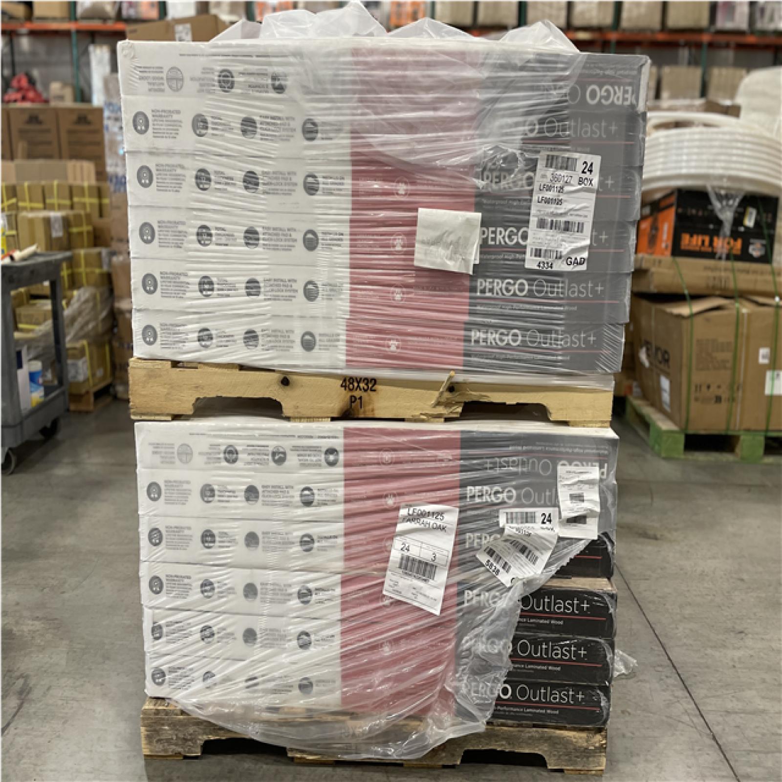 DALLAS LOCATION -Pergo Outlast+ Farrah Oak 12 mm T x 7.4 in. W Waterproof Laminate Wood Flooring (19.63 sq.ft./case) PALLET-(48 UNITS)