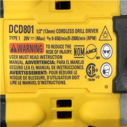 AS-IS DEWALT 20V XR Lithium-Ion Cordless Brushless 1/2 in. Drill/Driver Kit