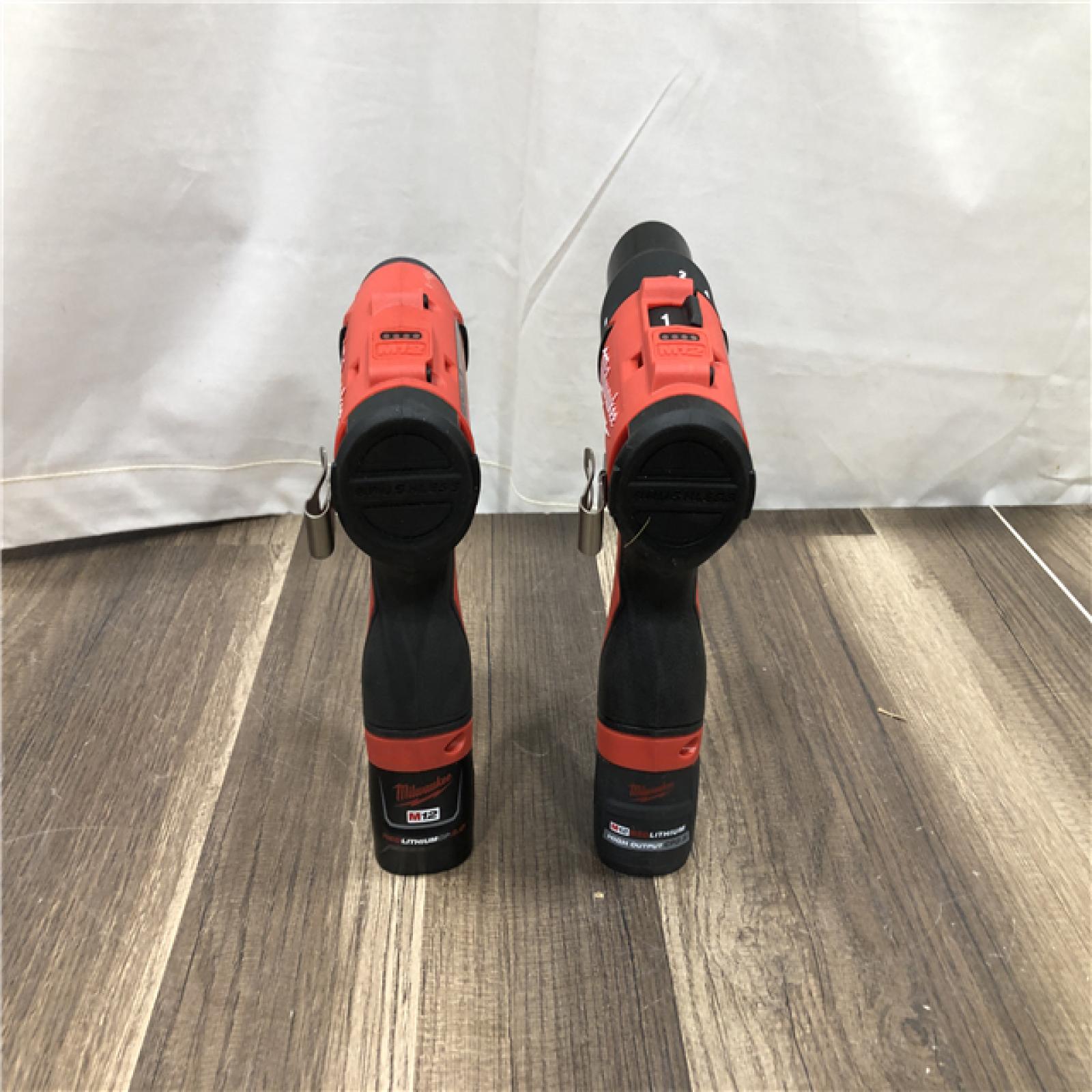 AS-IS Milwaukee 12-Volt Lithium-Ion Brushless Cordless Subcompact Drill and Impact Driver Combo Kit