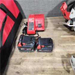 HOUSTON LOCATION - AS-IS Milwaukee M18 18-Volt Lithium-Ion Brushless Cordless Combo Kit (4-Tool) with 2-Batteries  1-Charger and Tool Bag