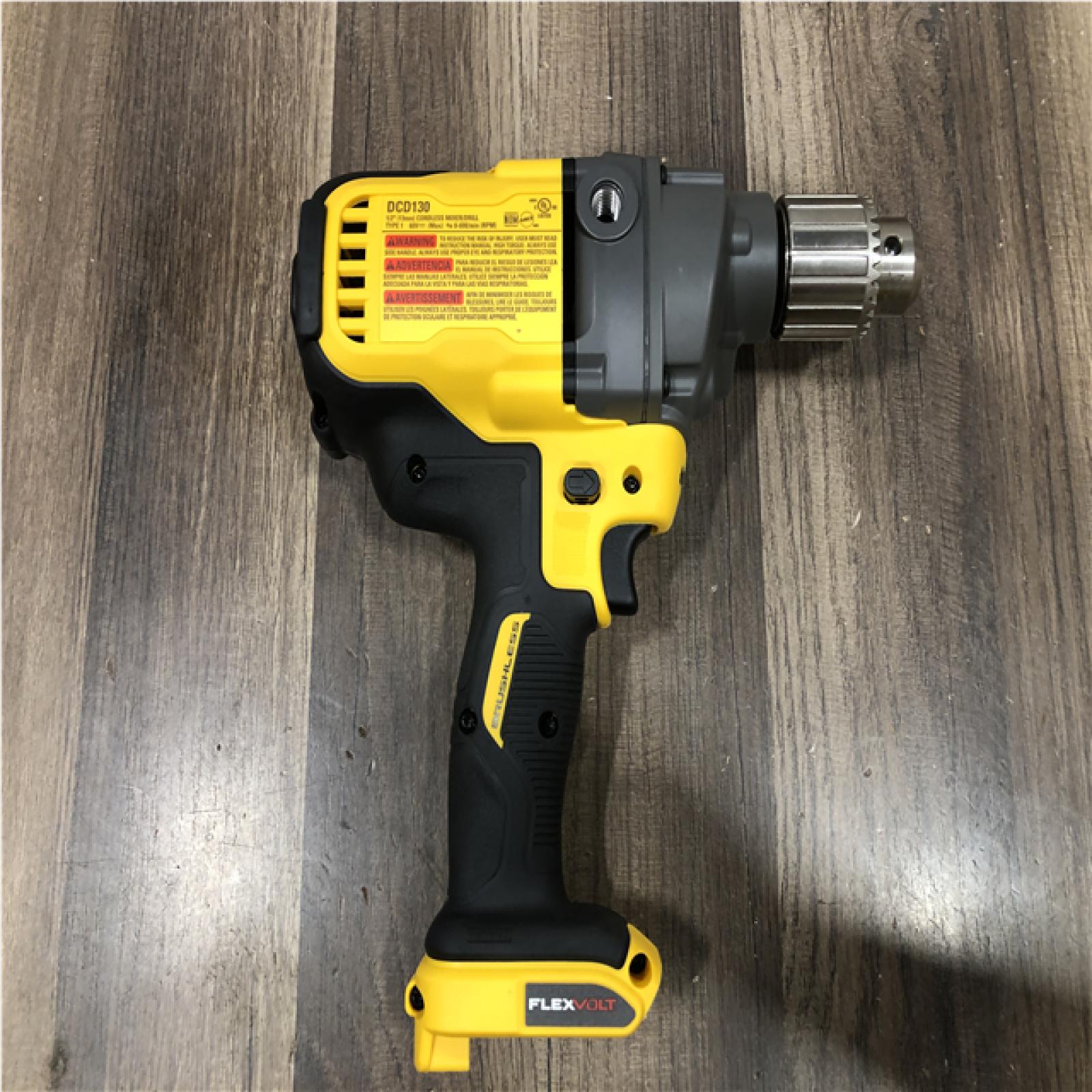 AS-IS DEWALT FLEXVOLT 60-Volt MAX Cordless Brushless 1/2 in. Mixer/Drill with E-Clutch (Tool-Only)