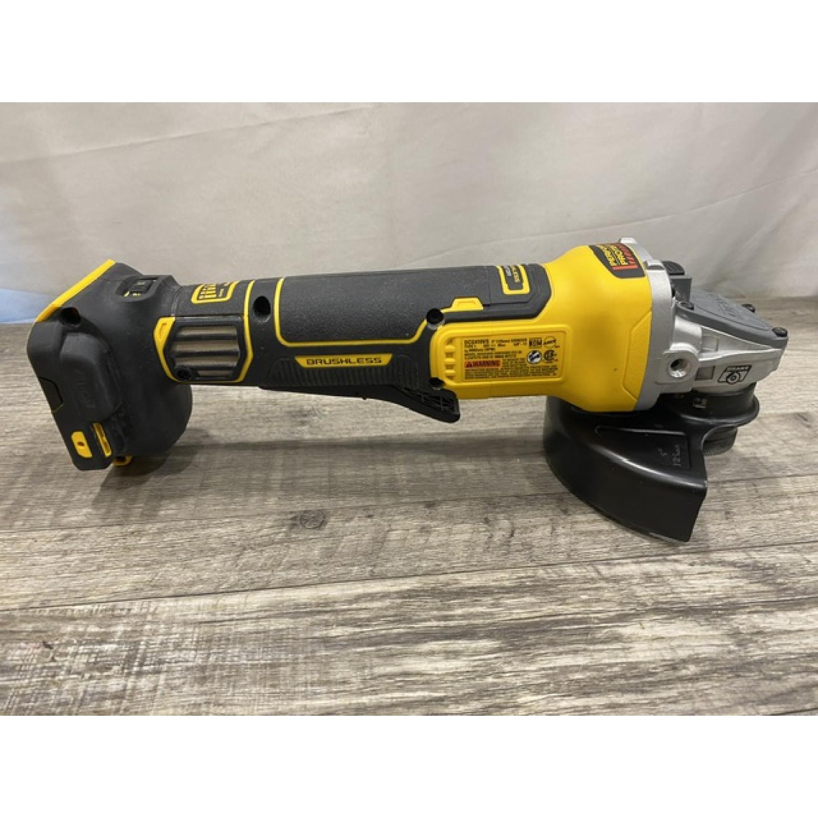 AS-IS DEWALT 20V XR Cordless 4-1/2. in. to 5 in. Variable Speed Angle Grinder (Tool Only)