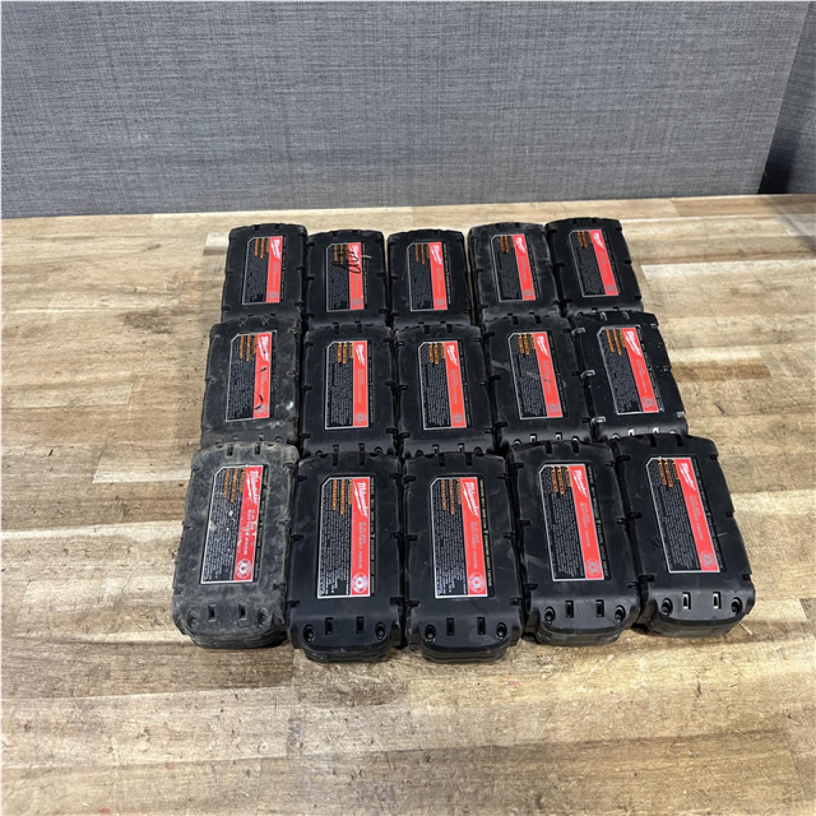 Houston Location AS-IS Milwaukee Batteries QTY/15