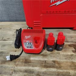 HOUSTON LOCATION - AS-IS MILWAUKEE 12-Volt Lithium-Ion Force Logic Cordless Press Tool Kit (3 Jaws Included) with Two 1.5 Ah Battery and Hard Case