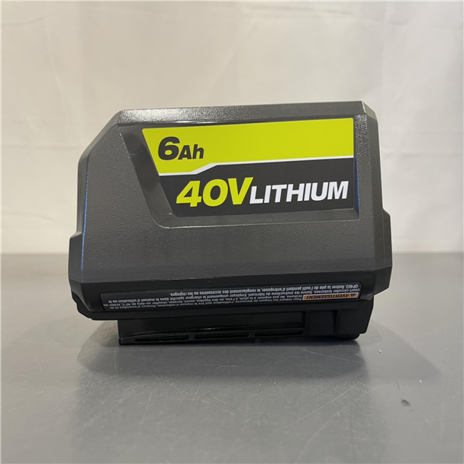 AS-IS  RYOBI 40-Volt 6.0 Ah High Capacity Lithium-Ion Battery