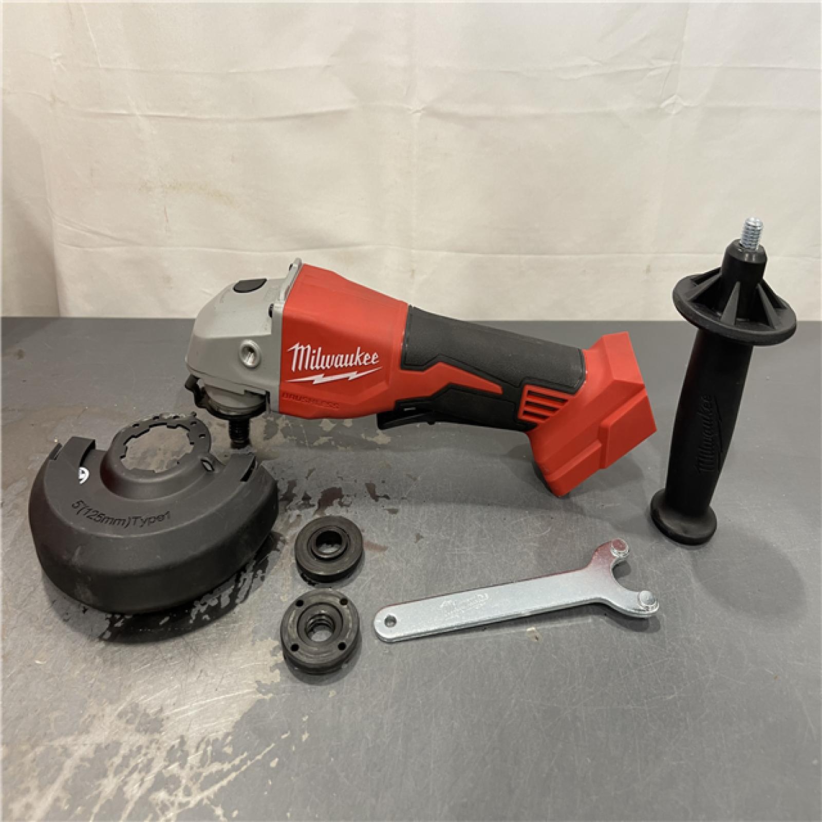 AS-IS  - Milwaukee M18 18V Lithium-Ion Brushless Cordless 4-1/2 in./5 in. Grinder w/Paddle Switch