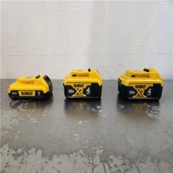 AS-IS- DeWalt 20V MAX Lithium-Ion 2.0 Ah and (2) 4.0 Ah Battery Packs (3-Pack)