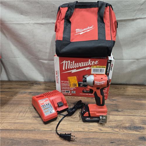 AS-IS Milwaukee M18 Compact Brushless 1/4  Hex Impact Driver Kit