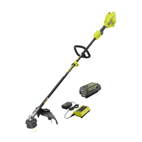 NEW! RYOBI 40V 15 in. Expand-It Cordless Battery Attachment Capable String Trimmer with 4.0 Ah Battery and Charger