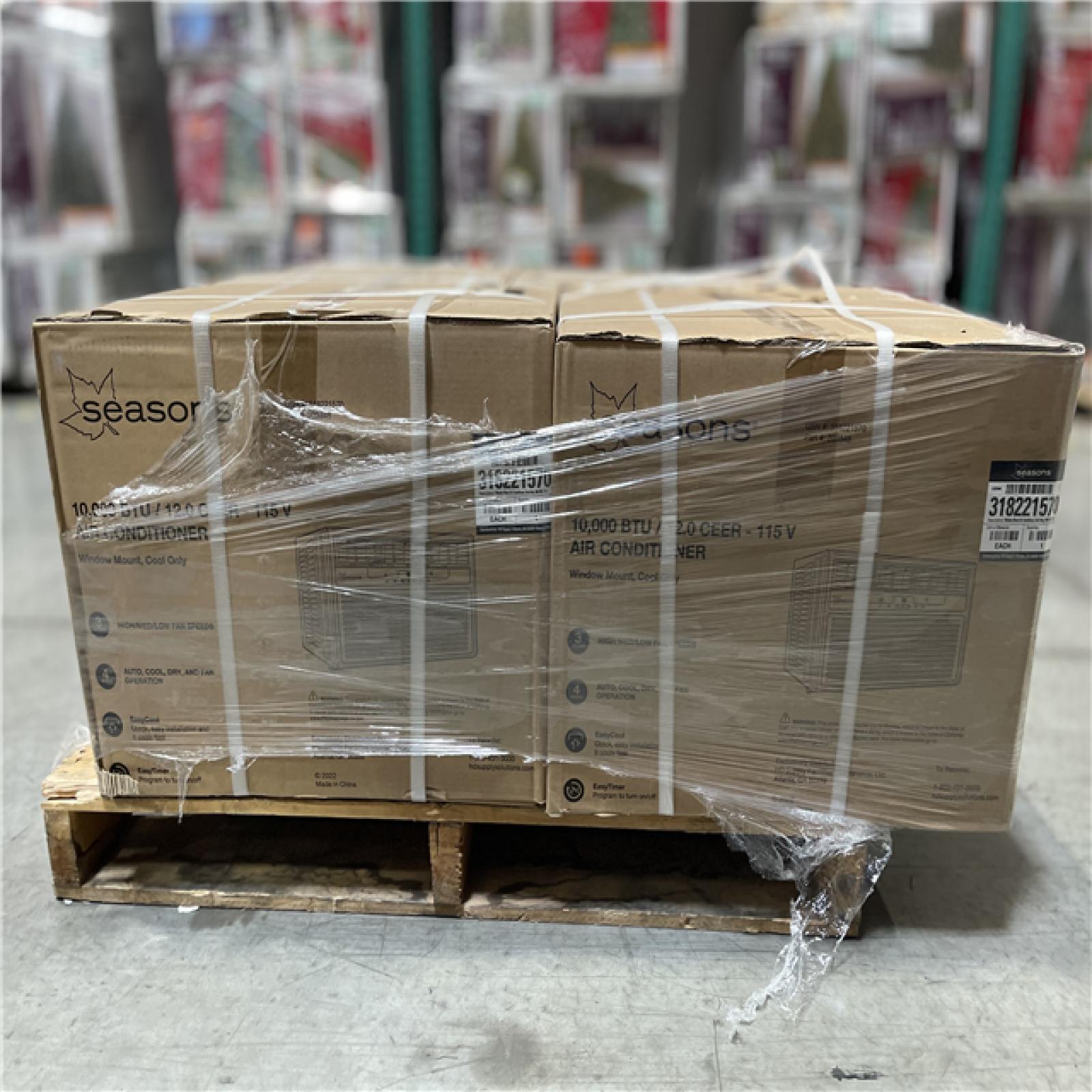 DALLAS LOCATION - SEASONS 10 000BTU AIR CONDITIONER PALLET- (4 UNITS)