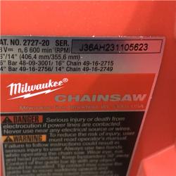 AS-IS - Milwaukee FUEL 16 in. 18V Lithium-Ion Brushless Battery Chainsaw (Tool-Only)