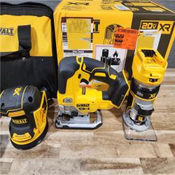 HOUSTON LOCATION - AS-IS (APPEARS LIKE NEW) DEWALT 20V MAX Lithium-Ion Cordless 3-Tool Combo Kit with 2.0 Ah Battery  5.0 Ah Battery  Charger and Bag