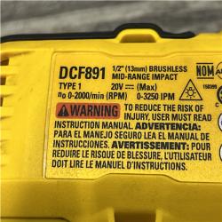AS-IS DEWALT 20V MAX XR Cordless 1/2 in. Impact Wrench (Tool Only)