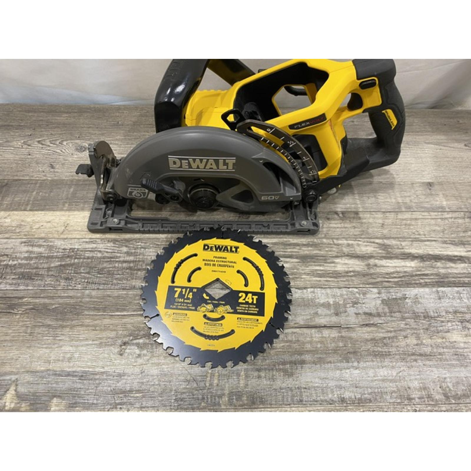 AS-IS DEWALT FLEXVOLT 60V MAX Cordless Brushless 7-1/4 in. Wormdrive Style Circular Saw (Tool Only)