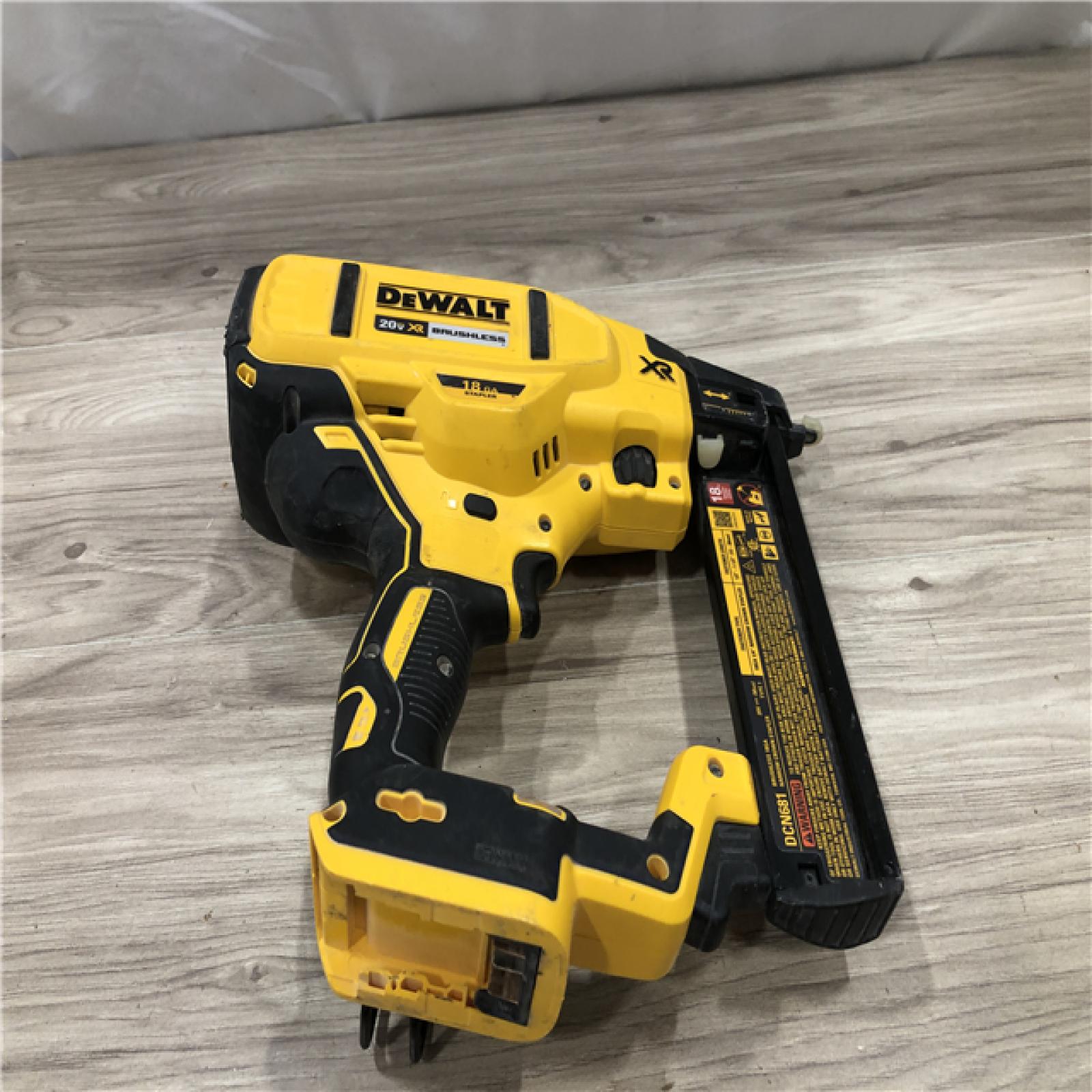 AS-IS DEWALT Cordless 18-Gauge Narrow Crown Stapler (Tool Only)