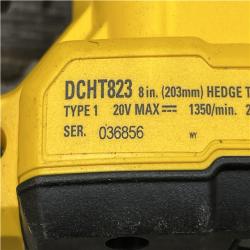 AS-IS DEWALT 20V 8 in. Compact Cordless Hedge Trimmer (Tool-Only)