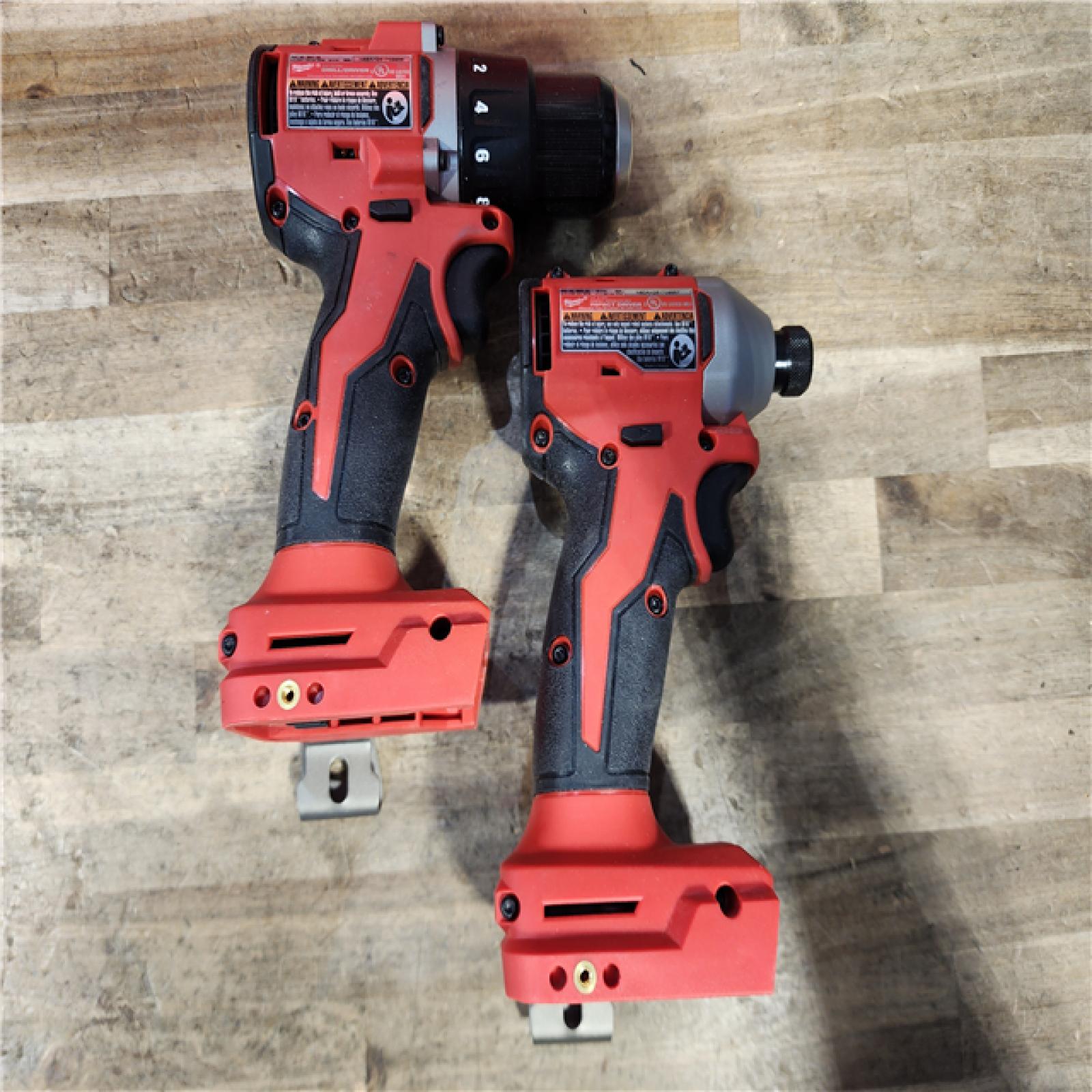 HOUSTON LOCATION - AS-IS Milwaukee M18 18V Lithium-Ion Brushless Cordless Compact Drill/Impact Combo Kit