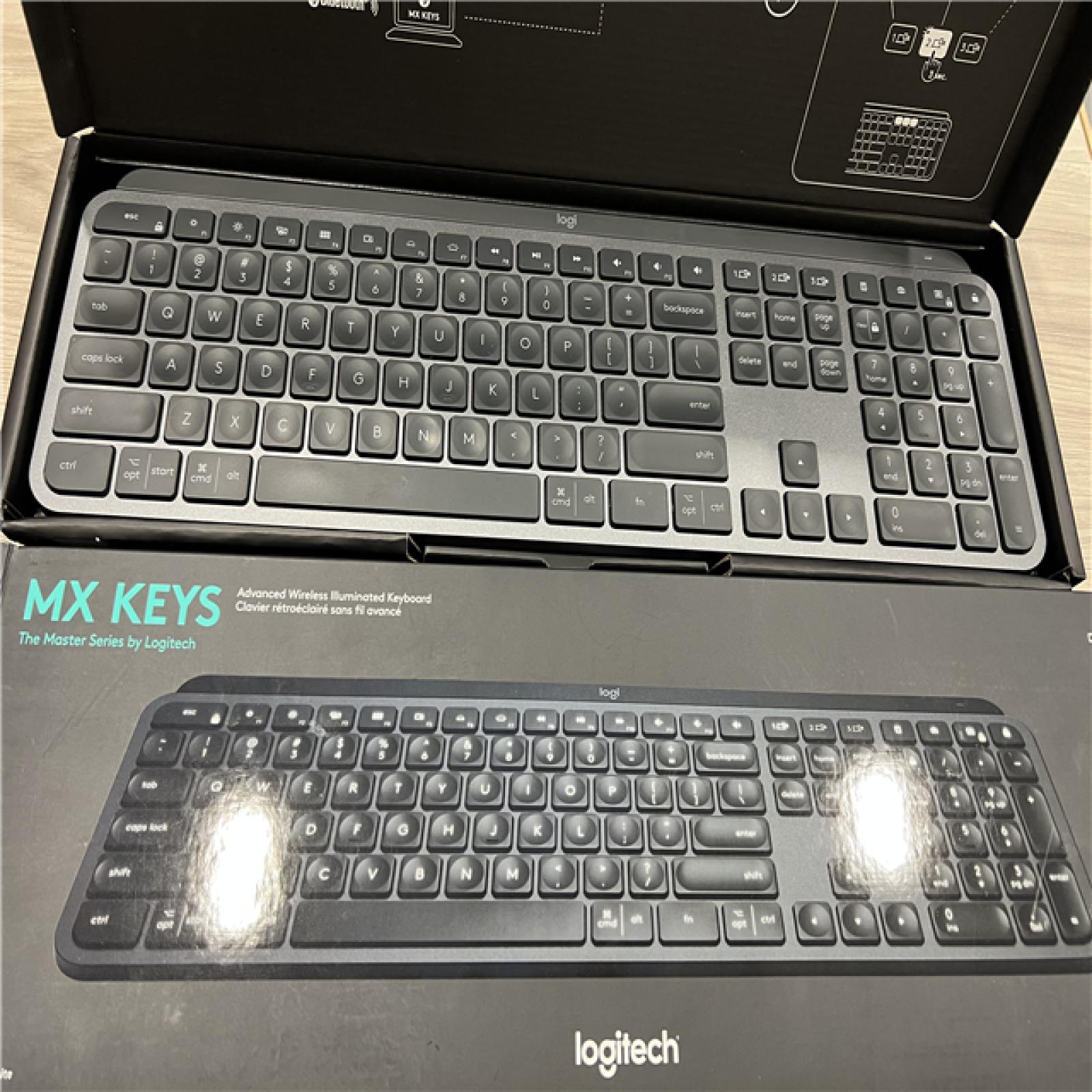 AS-IS Logitech MX Keys Advanced Wireless Illuminated Keyboard - Graphite