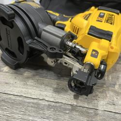 AS-IS DEWALT 20V MAX Lithium-Ion 15-Degree Electric Cordless Roofing Nailer Kit