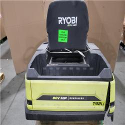 CALIFORNIA AS-IS RYOBI BRUSHLESS 80V 42 SIT DOWN RIDING LAWN MOWER