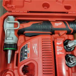 AS-IS  Milwaukee M12 12-Volt Lithium-Ion Cordless PEX Expansion Tool Kit with (2) 1.5 Ah Batteries, (3) Expansion Heads and Hard Case