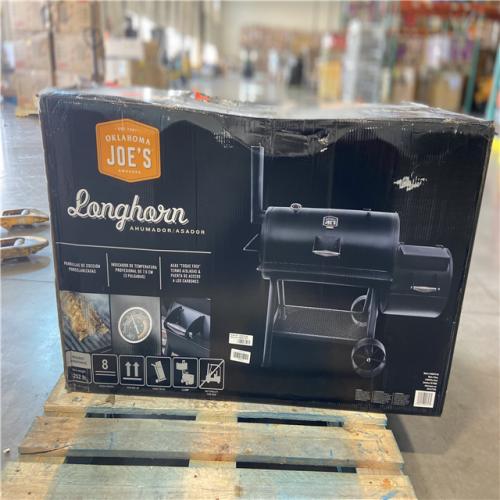 DALLAS LOCATION -OKLAHOMA JOE'S Longhorn Offset Charcoal Smoker and Grill with 1060 sq. in. Cooking Area in Black