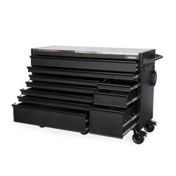 Phoenix LIKE NEW Husky 62 in. W x 24 in. D Heavy-Duty 10-Drawer Mobile Workbench with Stainless Steel in Matte Black