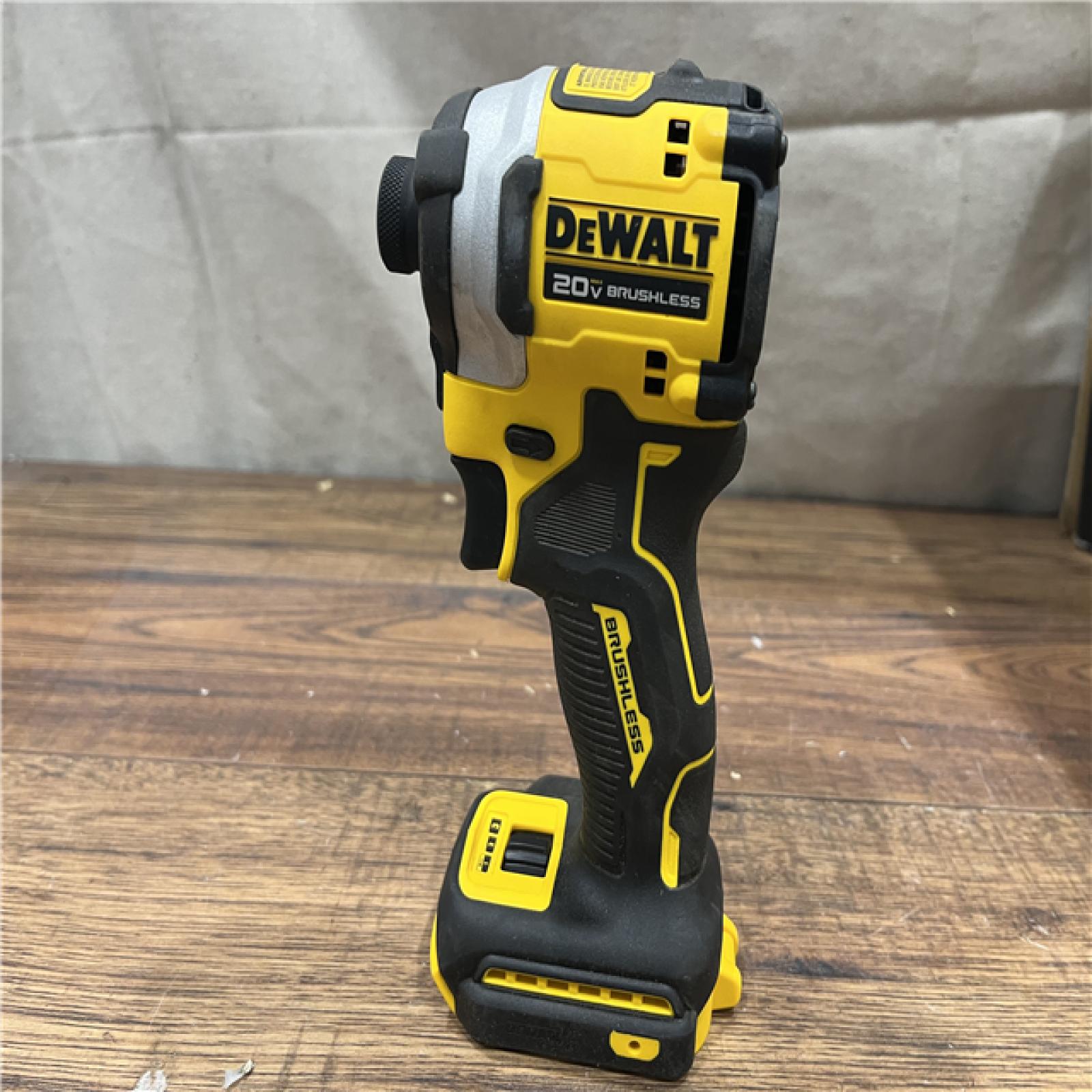 AS-IS DEWALT ATOMIC 20V MAX Lithium-Ion Cordless 1/4 in. Brushless Impact Driver Kit, 5 Ah Battery, Charger, and Bag