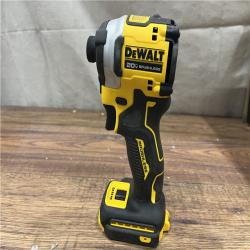 AS-IS DEWALT ATOMIC 20V MAX Lithium-Ion Cordless 1/4 in. Brushless Impact Driver Kit, 5 Ah Battery, Charger, and Bag