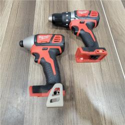 AS-IS Milwaukee M18 18V Cordless Brushed 2 Tool Drill/Driver and Impact Driver Kit