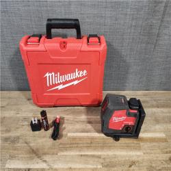 HOUSTON LOCATION - AS-IS Milwaukee 100 ft. REDLITHIUM Lithium-Ion USB Green Rechargeable Cross Line Laser Level Kit