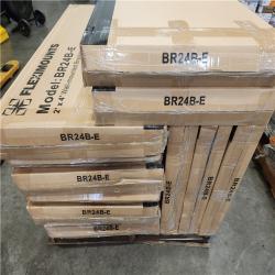 Phoenix NEW FLEXIMOUNTS 24 in. x 48 in. Heavy Duty Wall Shelf with Brackets in Black Pallet (12 Total (Retail Value $140 Each)