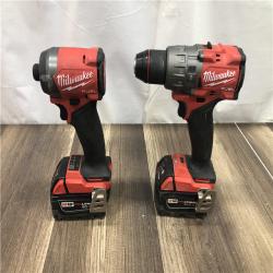 AS-IS Milwaukee FUEL 18V Lithium-Ion Brushless Cordless Hammer Drill and Impact Driver Combo Kit