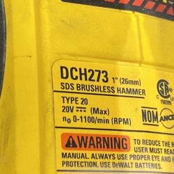 AS-IS DEWALT 20V MAX XR Cordless Brushless 1 in. SDS Plus L-Shape Rotary Hammer (Tool Only)