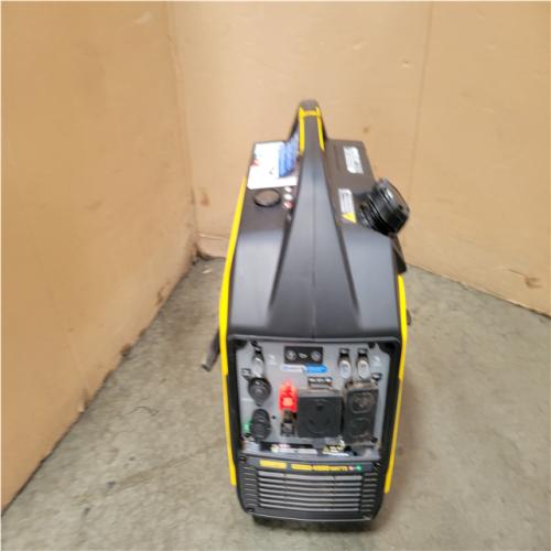 CALIFORNIA AS-IS CHAMPION 4500/3500-Watt Electric Start Gasoline/Propane Powered Dual Fuel Inverter Generator with Quiet Technology and CO Shield