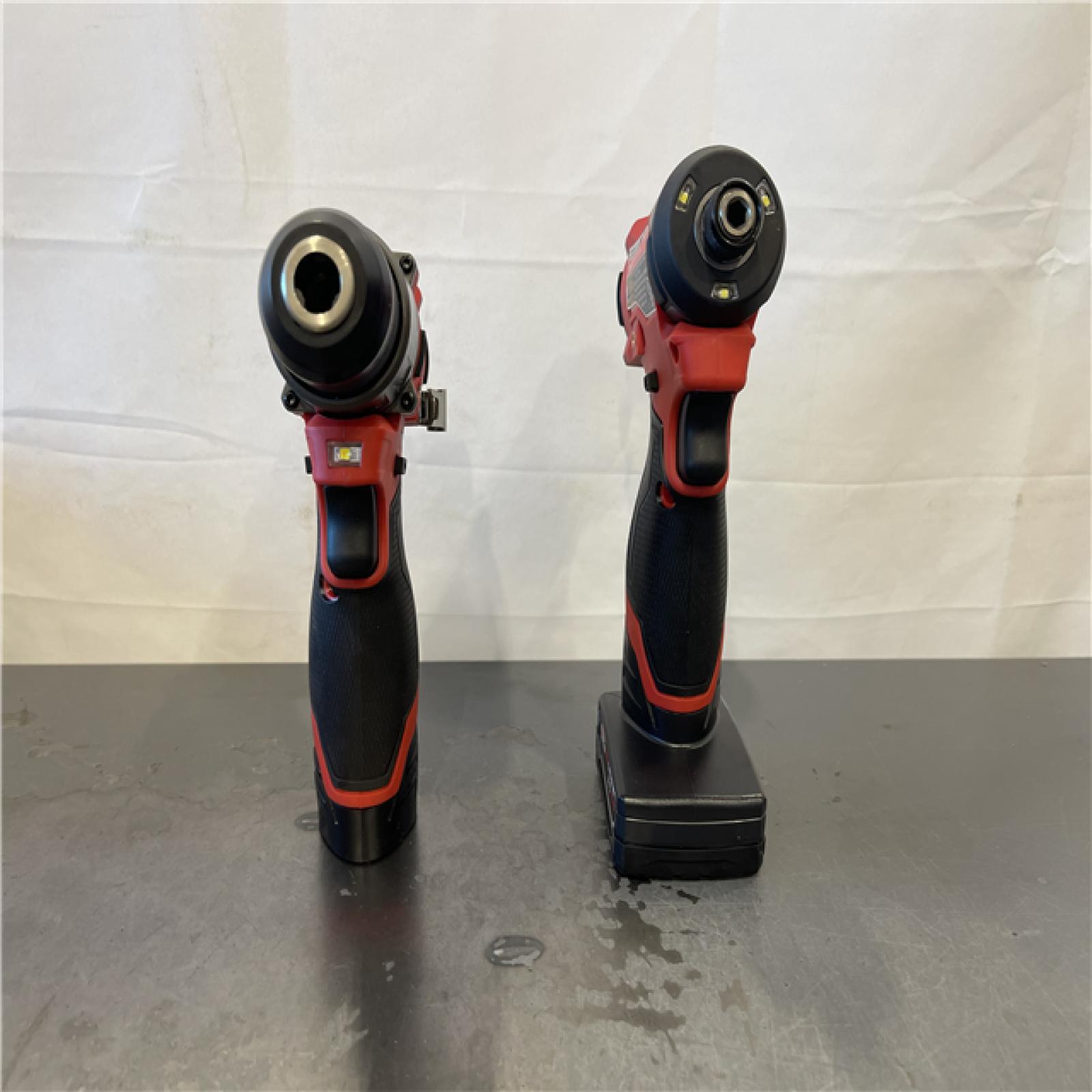 AS-IS- Milwaukee 12V Brushless Hammer Drill and Impact Driver Combo Kit