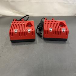 AS-IS - Milwaukee M12 and M18 12-Volt/18-Volt Lithium-Ion Multi-Voltage Battery Charger (Set of 2)