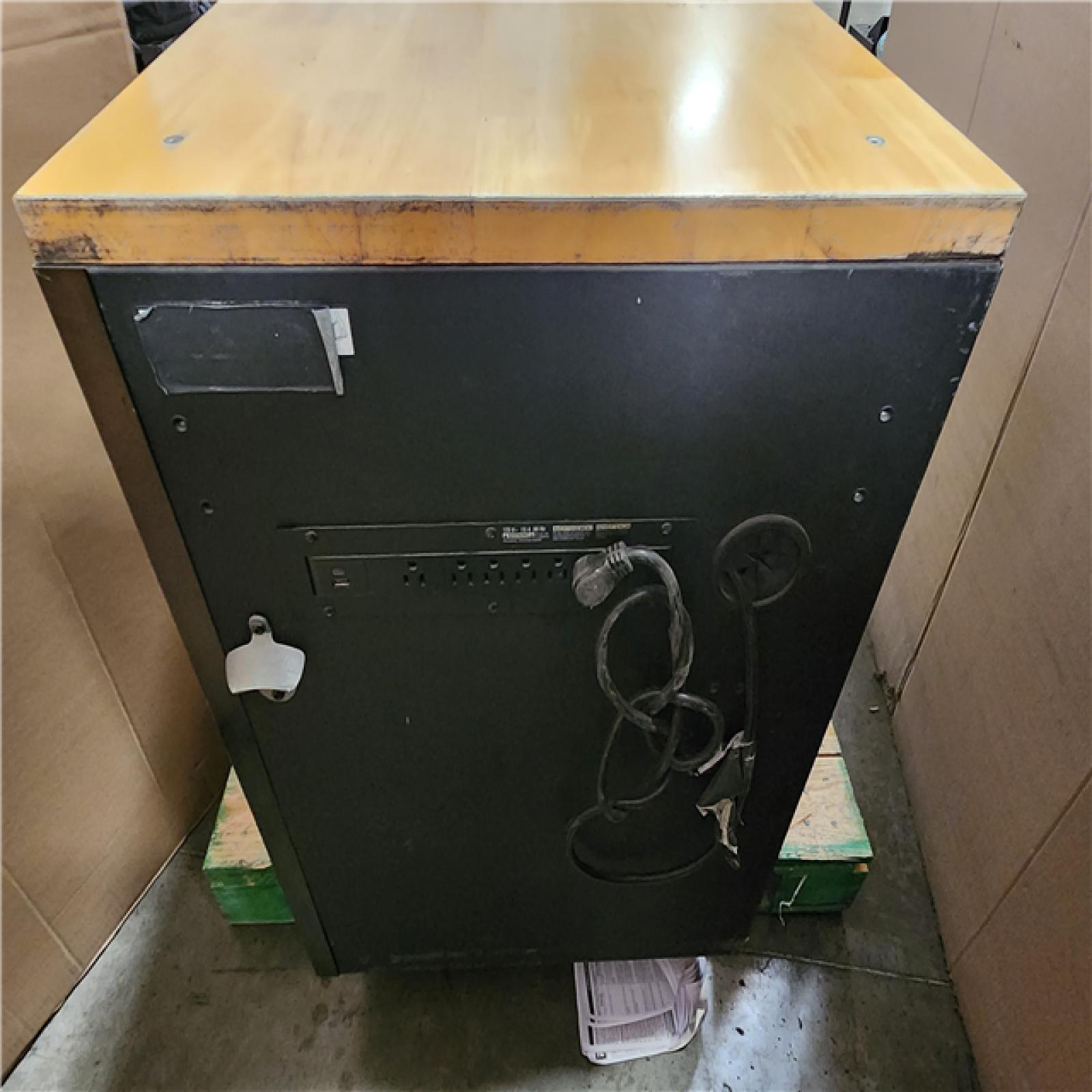 Phoenix LIKE NEW Husky Heavy Duty 61 in. W x 22 in. D 15-Drawer Matte Black Mobile Workbench Cabinet with Solid Wood Top