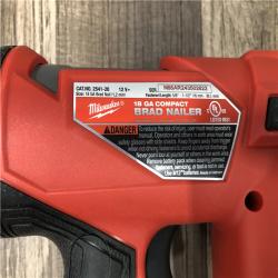 AS-IS Milwaukee FUEL 12-Volt Lithium-Ion Brushless Cordless 18-Gauge 1-1/2 in. Compact Brad Nailer (Tool Only)