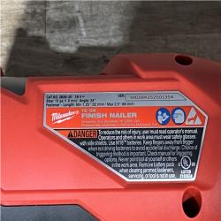 Houston Location AS-IS Milwaukee FUEL 18V Lithium-Ion Brushless Cordless Gen II 15-Gauge Angled Nailer (Tool-Only)
