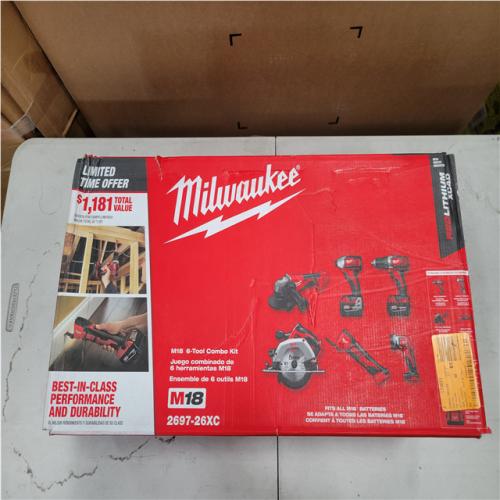 CALIFORNIA AS-IS MILWAUKEE M18 6-TOOL COMBO KIT