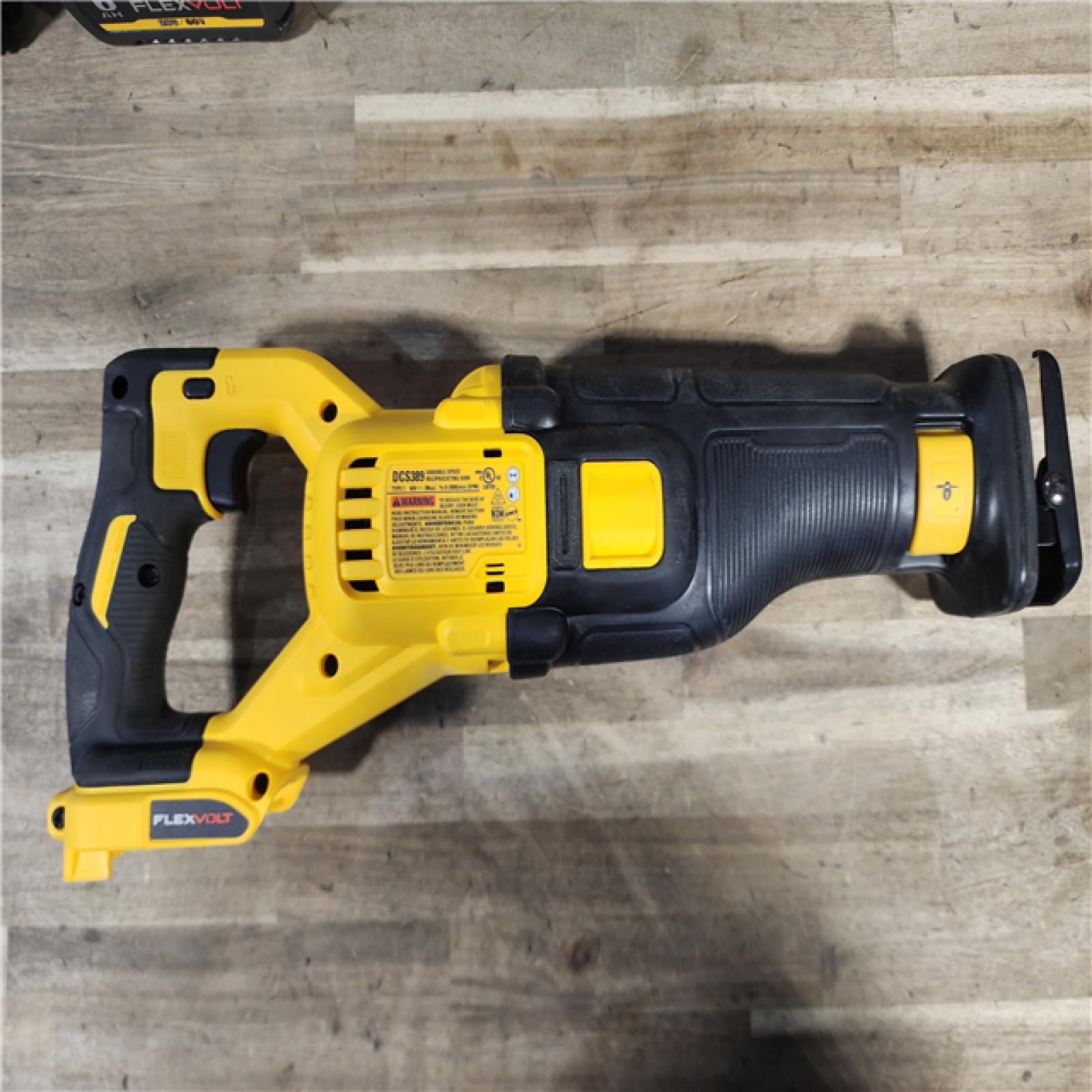 HOUSTON LOCATION - AS-IS DEWALT FLEXVOLT 60V MAX Cordless Brushless Reciprocating Saw with (1) FLEXVOLT 6.0Ah Battery