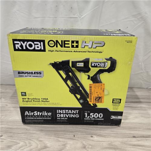 NEW! - Ryobi ONE+ HP 18V Cordless 15-Gauge 34° Angled Finish Nailer (Tool Only)