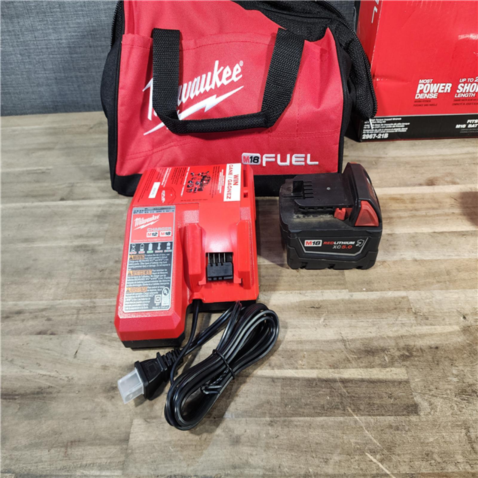 HOUSTON LOCATION - AS-IS Milwaukee M18 1/2 in. Cordless Brushless High Torque Impact Wrench Kit (Battery & Charger)