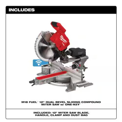 NEW! - Milwaukee M18 FUEL 18V Lithium-Ion Brushless Cordless 12 in. Dual Bevel Sliding Compound Miter Saw (Tool-Only)