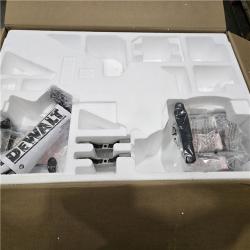 LIKE NEW- DEWALT 15 Amp Corded 12 in. Double Bevel Sliding Compound Miter Saw, Blade Wrench and Material Clamp