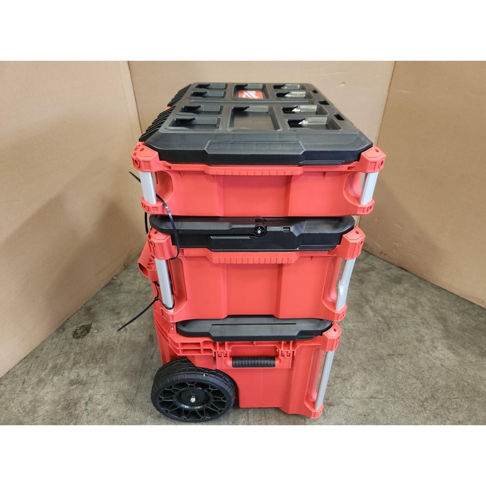 Phoenix NEW Milwaukee PACKOUT 22 in. Rolling Tool Box  22 in. Large Tool Box and 22 in. Medium Tool Box ProSystem Low Profile Handle